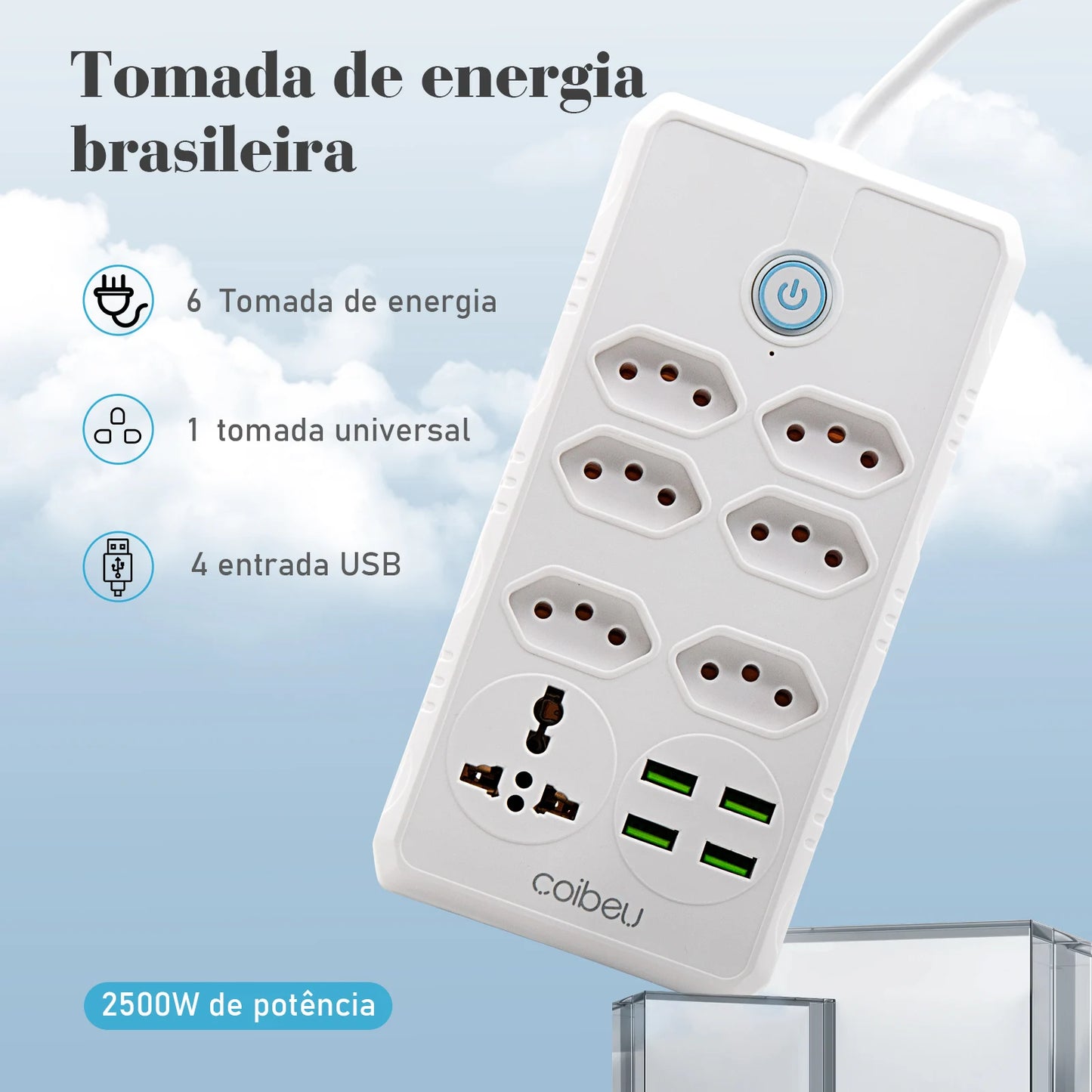 Extensão tomada,Extensão elétrica,Tomada usb,Filtro de linha de tomada,Regua tomadas de energia,Extensao eletrica,110-220V,10A