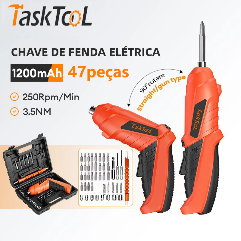 Chave de fenda elétrica dobrável, 47 peças, 4.2v,kit de ferramentas de broca elétrica doméstica para reparo de manutenção novo