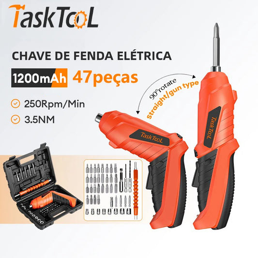 Chave de fenda elétrica dobrável, 47 peças, 4.2v,kit de ferramentas de broca elétrica doméstica para reparo de manutenção novo