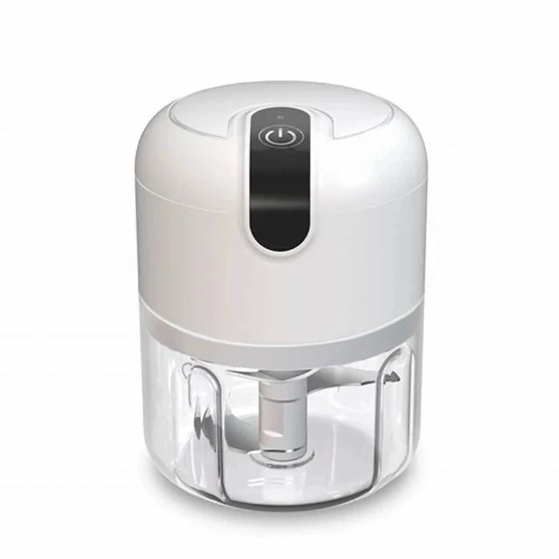 Processador de Alimentos Elétrico Portátil USB 250ml para Alho, Carne e Vegetais - Moedor e Triturador de Cozinha