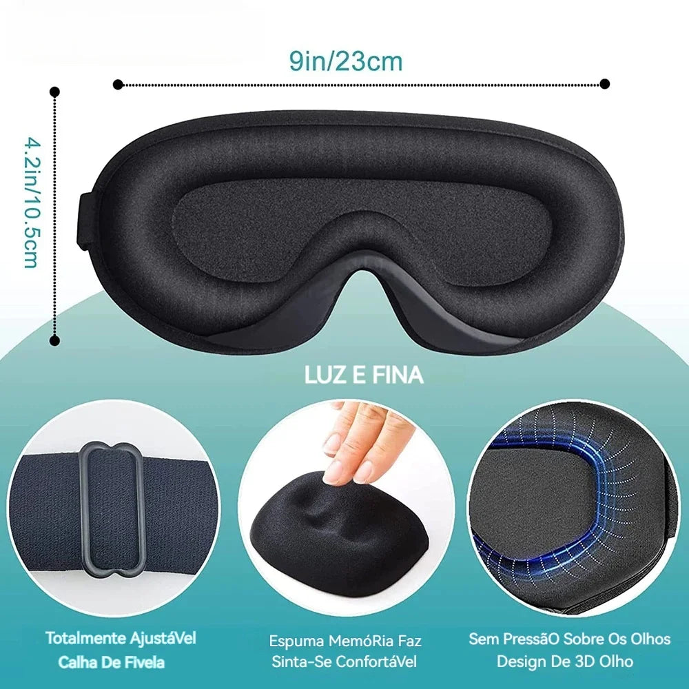 3D Máscara Espuma Confortavel de Dormir 100% Sombra Blackout Zero Pressão Eye Venda Tampa do Olho Noturno