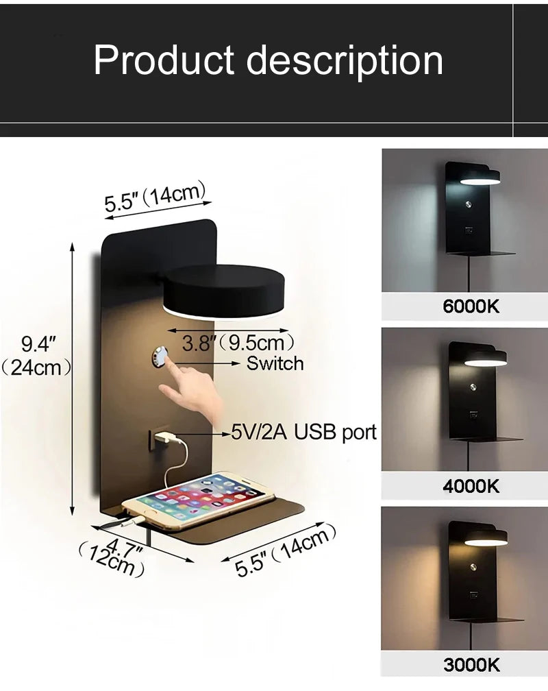 arandela parede Lâmpadas Com Interruptor Quarto luminária decoração para quarto luminaria parede casa e decoração luminaria de parede lustre sala luminária para quarto luminarias cabeceira luminaria quarto casal lâmpa