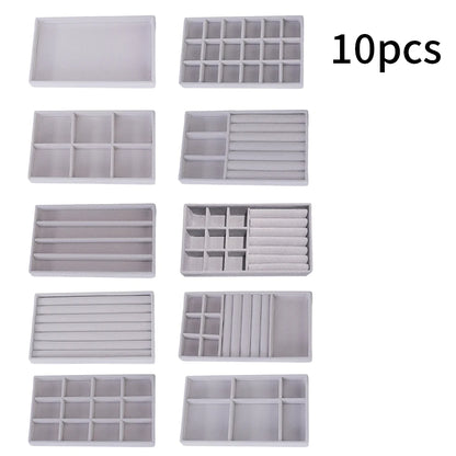 Reunindo Jewelry Box, Jewelry Tray, Adequado para Todos os Tipos de Armazenamento de Jóias, 1Pc