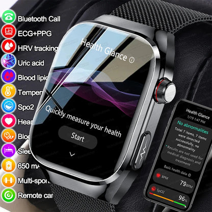 2025new micro exame físico relógio inteligente para homens ácido úrico gordura corporal cinco órgãos relógios de saúde bluetooth chamada smartbracelet