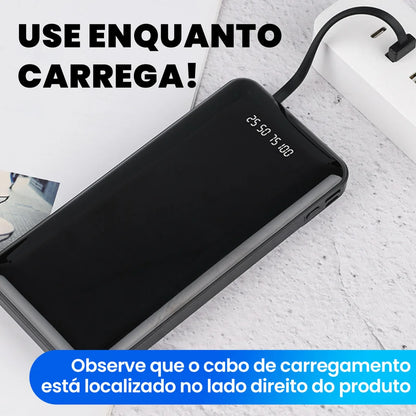 Power Bank 20000mAh Carregador Portátil Rápido, Design Estético em Formato de Favo de Mel para Celular e Viagem