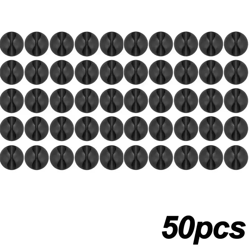 5/50 pçs mini cabo dobadoura organizador clipes de cabo de carregamento usb mesa arrumado organizador fio cabo titular protetores em casa escritório carro