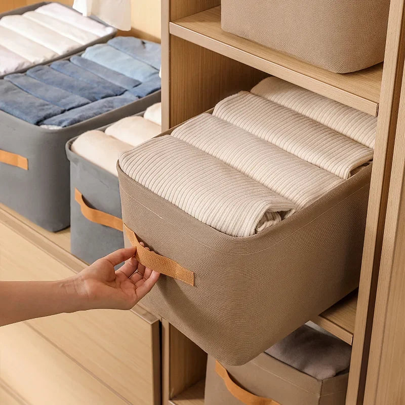 Engrossar roupas organizador calças camisola armários de armazenamento gavetas organizador jeans caixa de armazenamento guarda-roupa organizadores de armazenamento de roupas