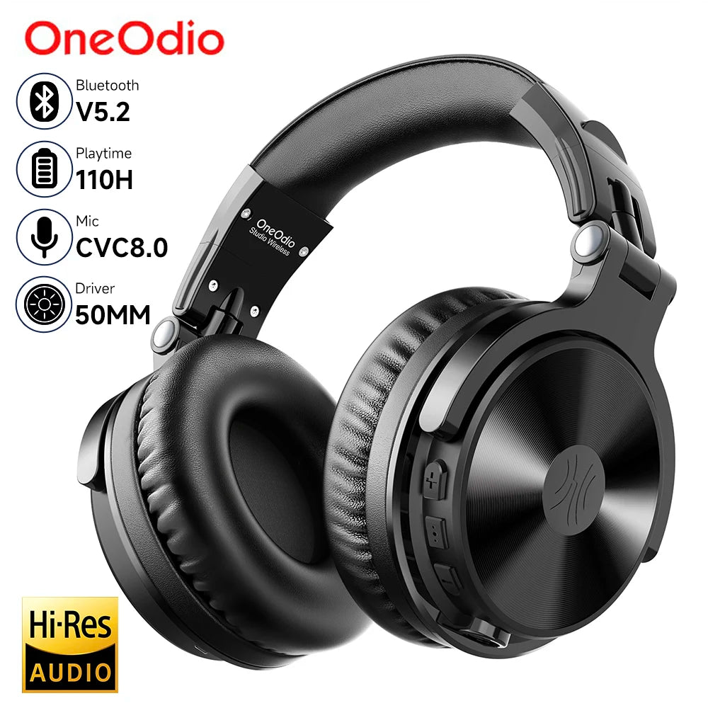Oneodio pro-c fones de ouvido sem fio bluetooth com microfone 110hr