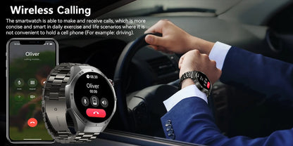 2025new para android e ios relógio inteligente masculino tela amoled gps trajetória de movimento freqüência cardíaca bluetooth chamadas smartwatch à prova dwaterproof água