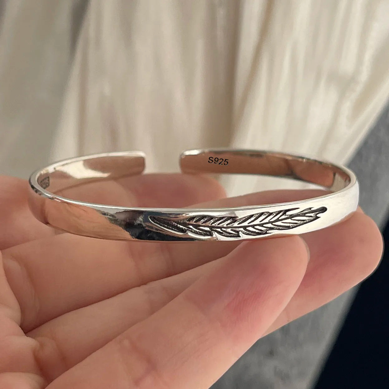 100% sólido 925 prata esterlina retro pulseira para mulheres homens vintage artesanal flor patern pulseira presente de aniversário