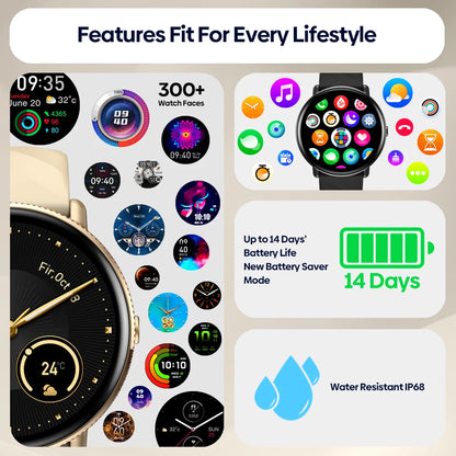 Zeblaze GTR 3 Pro Voz Chamando Relógio Inteligente AMOLED Display Aço Inoxidável 316L Aptidão Smartwatch Para As Mulheres