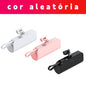Power Bank 10000mAh Leve com Cabo Embutido Carregador Portátil para Celular Emergência Diária
