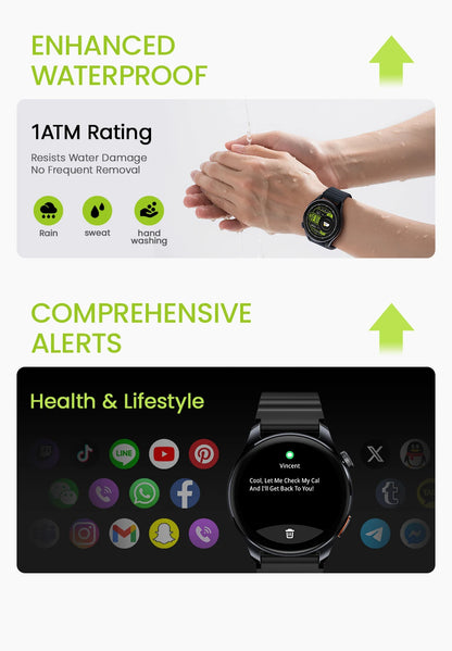 Relógio HAYLOU 4S GPS Smartwatch com Tela HD AMOLED de 1.43”, Posicionamento GPS por 5 Satélites, 120+ Modos de Treino, Relógio Inteligente para Fitness