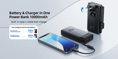 Movespeed s10 banco de potência magnético fino 10000mah pd20w carregador portátil bateria externa sem fio para iphone 16 samsung powerbank