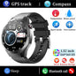 2025new para android e ios relógio inteligente masculino tela amoled gps trajetória de movimento freqüência cardíaca bluetooth chamadas smartwatch à prova dwaterproof água