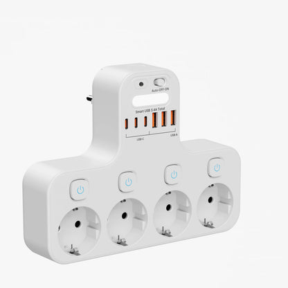 4000w ue plug power strip tomada multifuncional inteligente luz noturna interruptor independente tomada padrão europeu com portas usb c