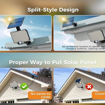 Luz solar ao ar livre super brilhante sensor de movimento solar forte energia led jardim lâmpada parede ip65 à prova dip65 água 3 modo trabalho