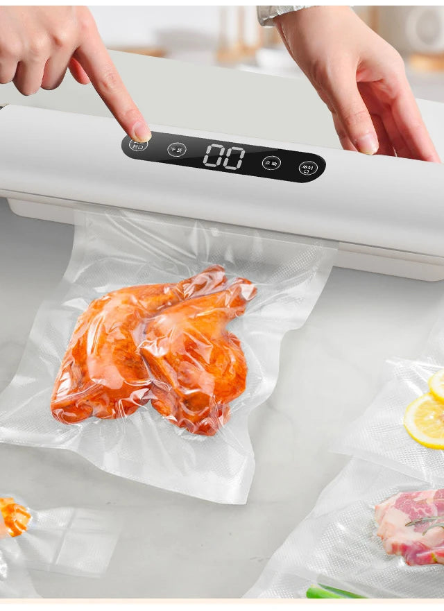 Máquina seladora de cozinha a vácuo profissional, seladora para alimentos, produtos, embalagem de cozinha, selante de saco plástico