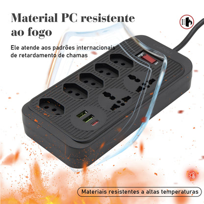 Estenção de tomadas，Filtro de linha，Extensão tomada，Extensão elétrica，Tomada usb，Filtro de linha de tomada，Extensao eletrica，10A