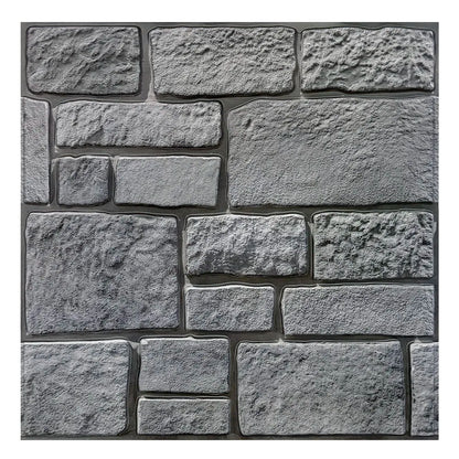Painéis de parede de pedra falsa 3D, Peel and Stick Tile, Adesivo decorativo de parede, Auto-adesivo, 1 pc, 10pcs