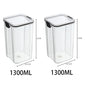 Frasco de armazenamento de alimentos selado transparente Organizador de cozinha de plástico Tanque Multigrain Frascos selados secos empilháveis Conjunto de 5pcs