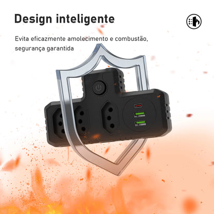 Extensão tomada,Extensão elétrica,Tomada usb,Filtro de linha de tomada,Regua tomadas de energia,Extensao eletrica,110-220V,10A