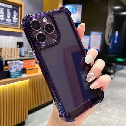 Luxo à prova de choque caso transparente para iphone 17 16 15 14 13 12 11 pro max xxs xr max 7 8 plus se claro macio pára-choques casos capa