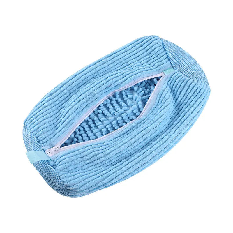 Saco de lavanderia saco de lavagem de sapato protetor de rede acolchoada para fibras macias poliéster máquina amigável sacos de lavagem de secagem para sapatos