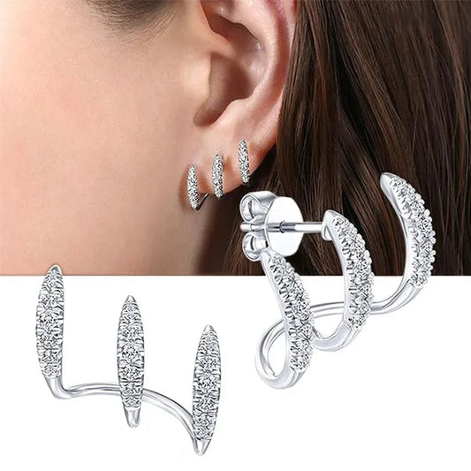 925 prata esterlina garras brincos com cristal ouro brinco aaa pedra design moderno acessórios de moda feminino 2025 jóias