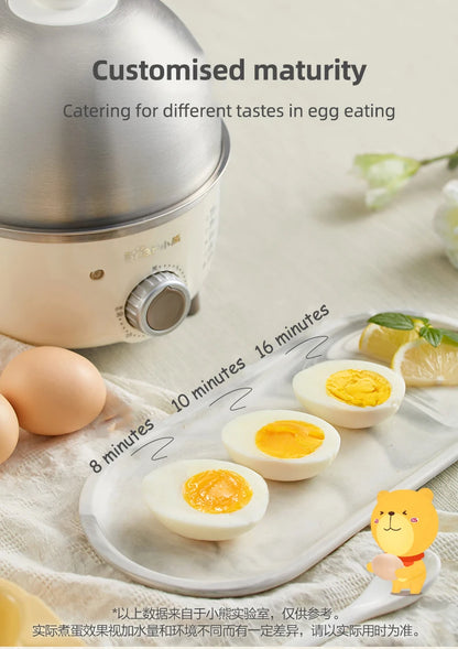 Caldeira elétrica para ovos, 360w, máquina de café da manhã, multicooker, vaporizador automático, panelas para ovos, creme de ovo doméstico, fogão a vapor com temporizador