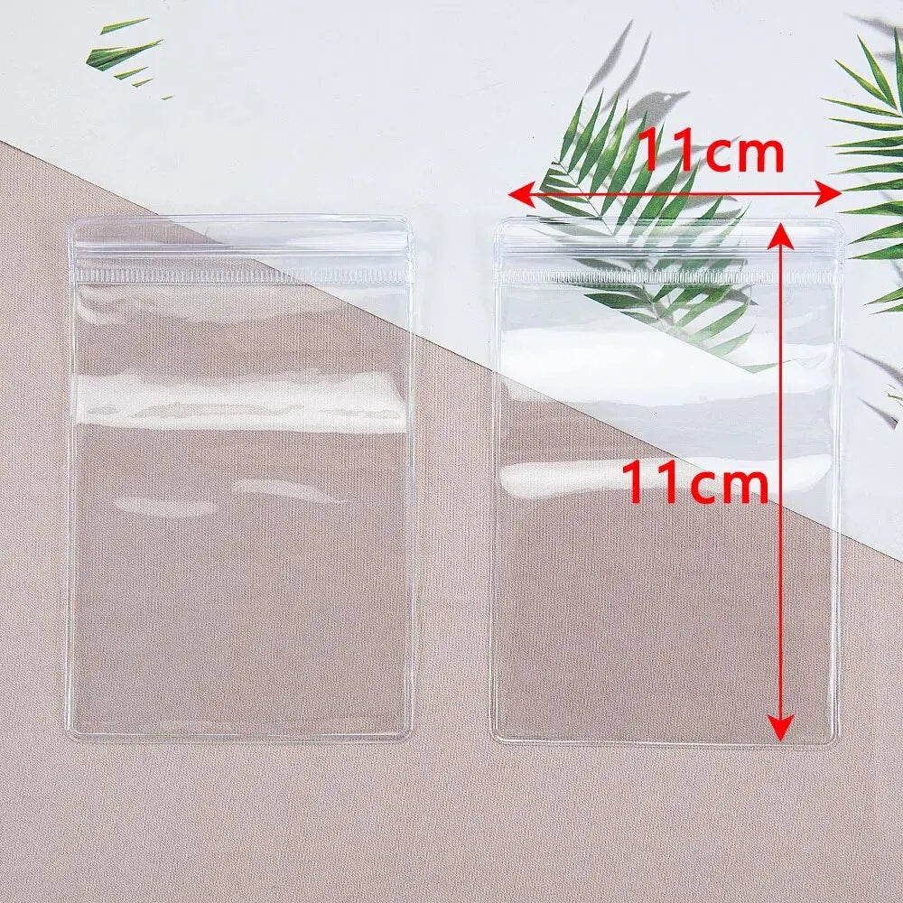 20 pçs malotes de jóias transparentes anti-oxidação zip lock sacos de armazenamento para brinco colar pulseira diy exibição embalagem