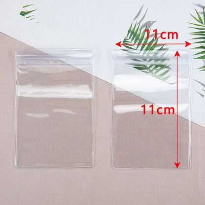 20 pçs malotes de jóias transparentes anti-oxidação zip lock sacos de armazenamento para brinco colar pulseira diy exibição embalagem