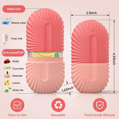 Rolo De Rosto De Gelo Para Massagem De Beleza, Molde De Cubo De Gelo De Silicone para Inchado Dos Olhos, Rolo Facial, Poros De Encolher
