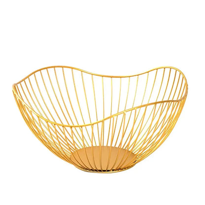 Cesta de frutas de ferro recipiente de frutas tigela casa criativa
