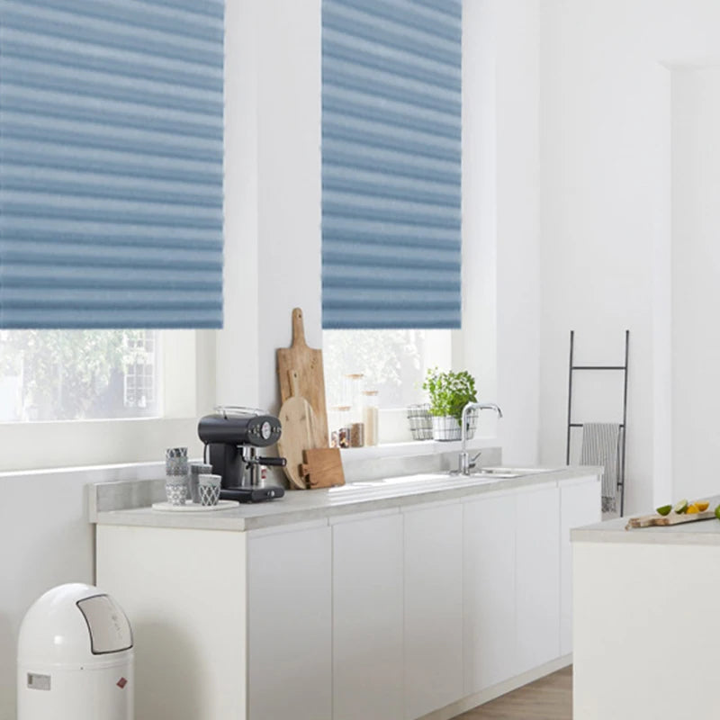 Cortinas plissadas autoadesivas, 5 tamanhos, banheiro, varanda, meia blackout, cortinas para quarto, sala de estar, varanda