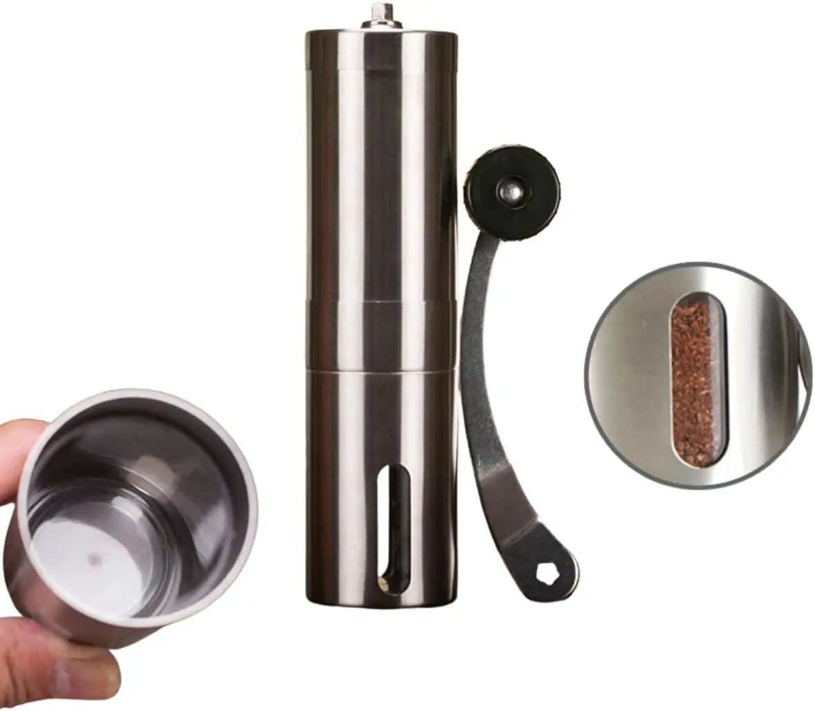 Moedor De Café Grãos Manual Portátil Inox Para Cozinha E Jantar Ferramenta De Preparo De Chá E Café