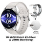 Relógio HAYLOU 4S GPS Smartwatch com Tela HD AMOLED de 1.43”, Posicionamento GPS por 5 Satélites, 120+ Modos de Treino, Relógio Inteligente para Fitness