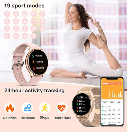MEVADEN-Bluetooth chamada relógio inteligente para homens e mulheres, relógios personalizados, esporte fitness tracker, freqüência cardíaca, android, ios, y22