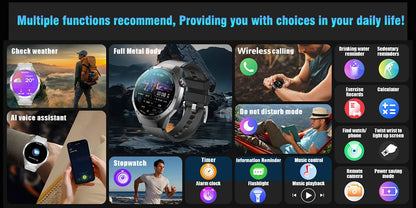 2025new para android e ios relógio inteligente masculino tela amoled gps trajetória de movimento freqüência cardíaca bluetooth chamadas smartwatch à prova dwaterproof água