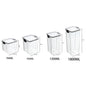 Frasco de armazenamento de alimentos selado transparente Organizador de cozinha de plástico Tanque Multigrain Frascos selados secos empilháveis Conjunto de 5pcs