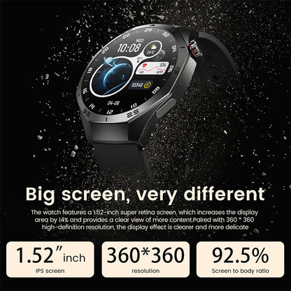 2025new para android e ios relógio inteligente masculino tela amoled gps trajetória de movimento freqüência cardíaca bluetooth chamadas smartwatch à prova dwaterproof água