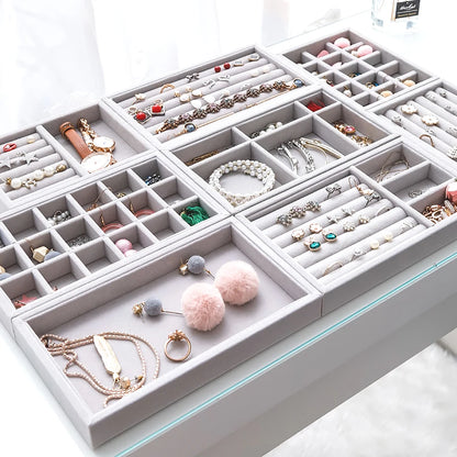 Reunindo Jewelry Box, Jewelry Tray, Adequado para Todos os Tipos de Armazenamento de Jóias, 1Pc