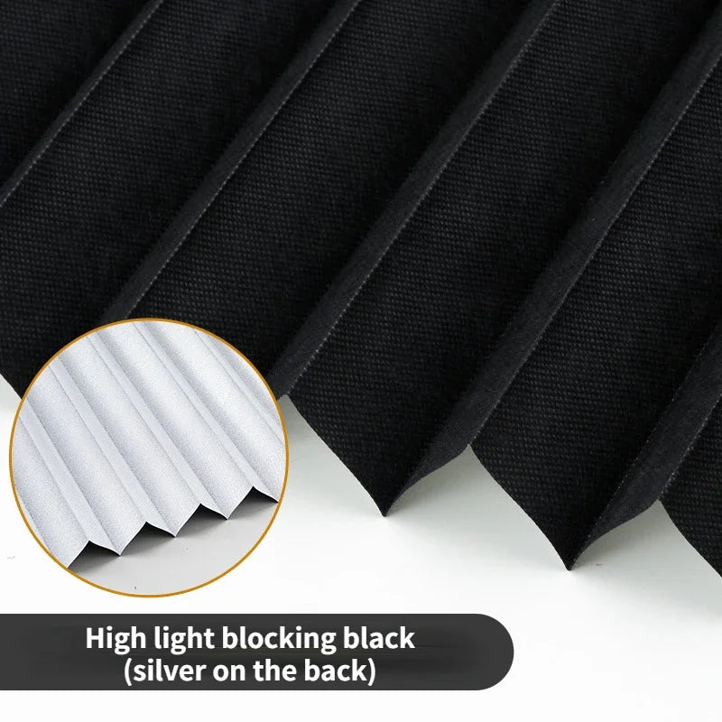Cortinas plissadas autoadesivas, 5 tamanhos, banheiro, varanda, meia blackout, cortinas para quarto, sala de estar, varanda