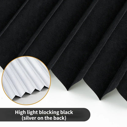 Cortinas plissadas autoadesivas, 5 tamanhos, banheiro, varanda, meia blackout, cortinas para quarto, sala de estar, varanda