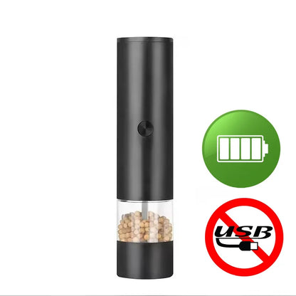 Moedor elétrico recarregável usb de sal e pimenta, aspereza ajustável, grande capacidade, moedores de especiarias automáticos, ferramenta de cozinha