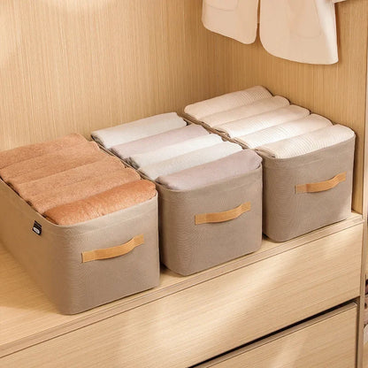 Engrossar roupas organizador calças camisola armários de armazenamento gavetas organizador jeans caixa de armazenamento guarda-roupa organizadores de armazenamento de roupas