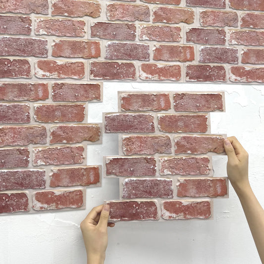 10 painéis de parede 3D descascam e colar, adesivos de parede de tijolo 3D, azulejo adesivo backsplash cozinha, decoração de banheiro