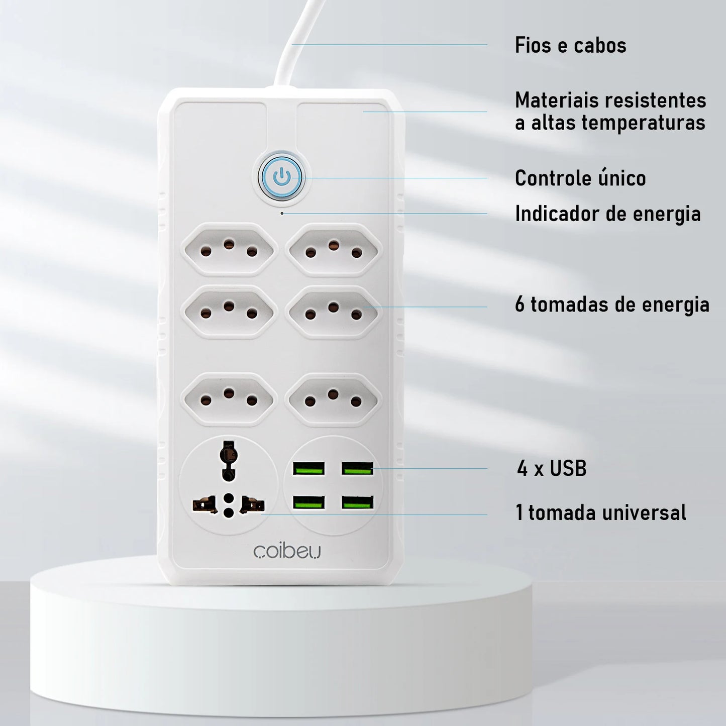 Extensão tomada,Extensão elétrica,Tomada usb,Filtro de linha de tomada,Regua tomadas de energia,Extensao eletrica,110-220V,10A