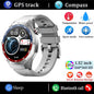 2025new para android e ios relógio inteligente masculino tela amoled gps trajetória de movimento freqüência cardíaca bluetooth chamadas smartwatch à prova dwaterproof água