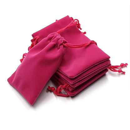 100 unidades de sacos de veludo com cordão para joias, bolsas de camurça macia 5x7cm 7x9cm 9x12cm, pequenas embalagens para presentes, para anéis, brincos e pulseiras